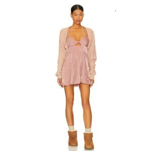 Free People Intimately Good Catch Slip Dress in Smoke Rose